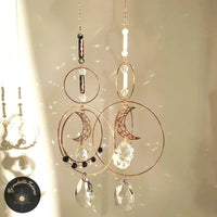 Kristall Suncatcher Mond Rosenquarz Labradorit - PEACEFUL NIGHT