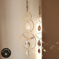 Suncatcher Bergkristall und facettierter Kristall - STERNENSCHNUPPE