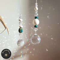 Kristall Suncatcher Boho Perle Duo - AZUR