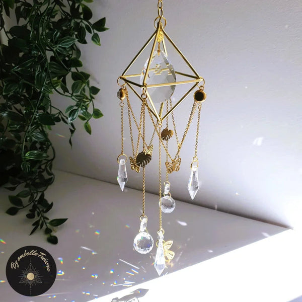 Zerodis K9 Kristall Sonnenfänger 10cm - Prismen Anhänger Regenbogen Dekoration