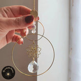 Suncatcher Blume und Keramikperlen - PEONIS