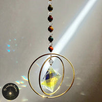 Suncatcher Hängedekoration aus mehrfarbigen Sandsteinperlen - BYZANCE