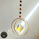 Suncatcher Hängedekoration aus mehrfarbigen Sandsteinperlen - BYZANCE