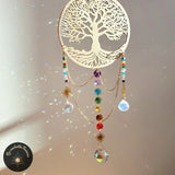 Suncatcher Kristall Chakren Baum des Lebens - LIFE