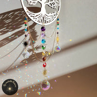 Suncatcher Kristall Chakren Baum des Lebens - LIFE