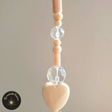 Suncatcher Kristall Herz aus Holz - VALENTINSTAG