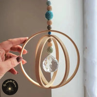 Suncatcher Mobile Holz und Pastellfarben - RONDO